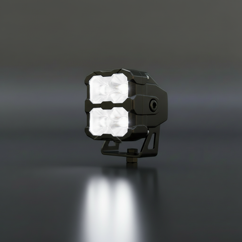 2025+ RAM 2500 & 3500 Ditch Lights PRO dual color LED pod with white beam and amber DRL backglow