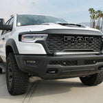 RAM RHO Lightbar on 2025+ RAM 1500 RHO with curved slim bumper integration for a factory look