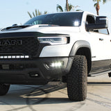 RAM 1500 Rebel 40in PRO curved light bar on a 2025+ RAM 1500 Rebel, following the factory bumper curvature