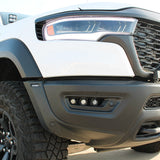 RAM RHO FOG Light Kit 2025+ - RAM RHO FOG fog lights replaces factory lights with powder-coated black bracket, bolt-on installation for 2025-2026 RAM 1500 RHO model