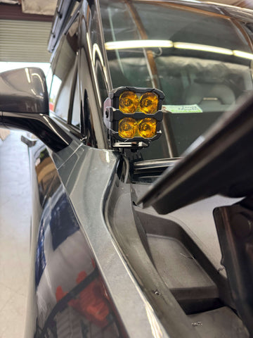 up close view of ditch light on the rivian by mandr automotive