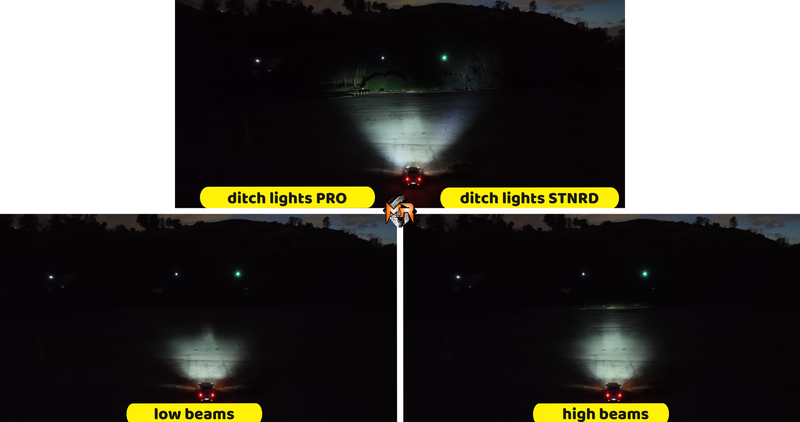 2024+ Ford Ranger Ditch Lights PRO light output 2
