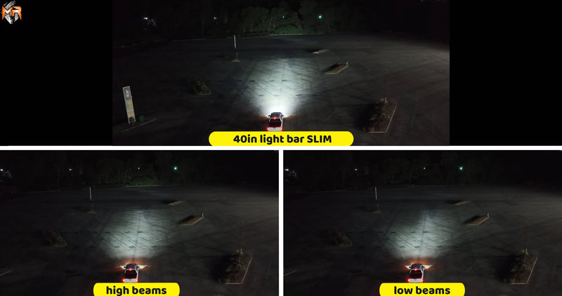 2024+ Ford F150 40in Light Bar SLIM light output 1