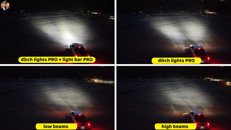 2025+ Nissan Frontier Ditch Lights PRO light output 1
