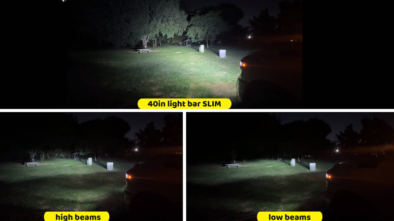 2019-24 RAM 1500 Rebel 40in Light Bar SLIM light output 1