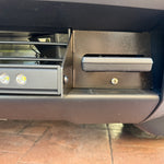 upclose view of tesla cybertruck light bar and metal bracket