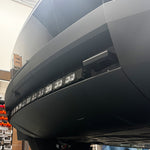 Black Tesla Cybertruck with the 40in PRO curved LED light bar, detail view