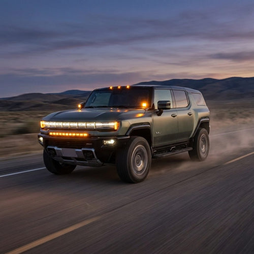 Truck with an M&R off-road LED light kit installed
