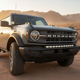 Bronco Raptor Ditch Lights - PRO: Dual color white LED main light with amber DRL backglow on Ford Bronco Raptor