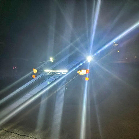 2020 2021 2022 2023 Chevrolet Silverado 2500/3500HD one white 30in Light Bar in the dark M&R Automotive