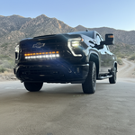 Chevrolet Silverado Light Bars on 2020-2026 Silverado 2500/3500HD with 40s dual light bars mounted on bottom grille rail system