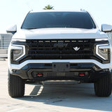 Chevrolet Tahoe Z71 Light Bar on 2025+ Tahoe front view, Z71 trim, 40in slim curved LED light bar above bow tie grille