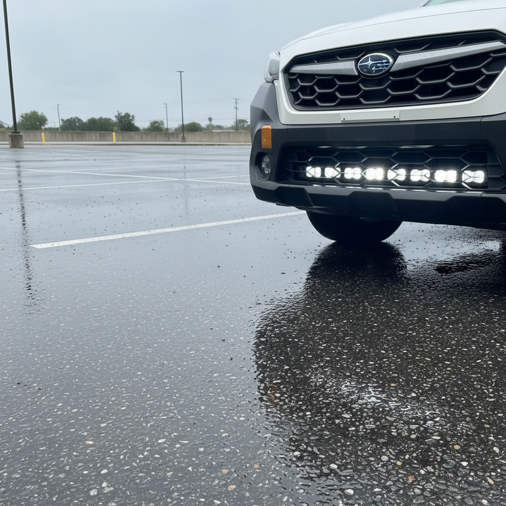 2020-2024 Subaru Outback PRO off-road LED light bar shown in white and amber