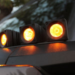 3 amber light pods ditch lights on ford bronco