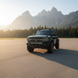 2021+ Ford Bronco Capable Bumper 40in PRO LED light bar mounted on the bumper
