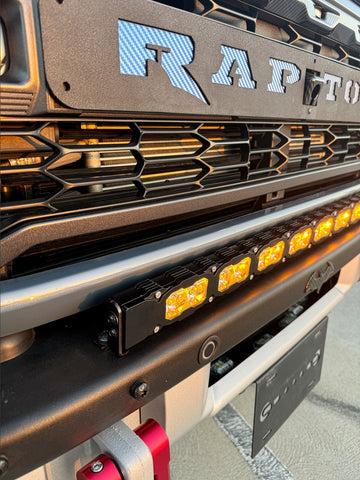 ford  bronco raptor bumper and grille with led light bar amber