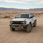 Bronco Raptor Lightbar kit for Ford Bronco Raptor 2021+ with 40in curved LED light bar plus 12in extension, slim built-in bumper look, powder-coated black metal bracket, easy install