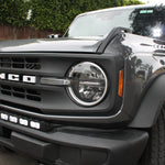 Ford Bronco Standard Bumper PRO curved LED light bar, fits 2021-2026 Bronco with standard bumper, slim built-in look