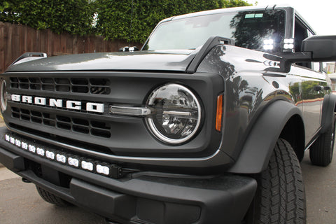 Ford Bronco Standard Bumper lightbar Ford Bronco Standard Bumper lightbar curved LED light bar PRO fits 2021-2026 Bronco with standard bumper only, slim built-in look