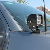 Ford F150 ditch lights on hood mount/ditch lights/pillars with amber DRL backglow and white LED main light for 2024+ Ford F150