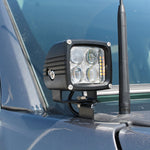 Ford F150 ditch lights on hood mount with dual-function LED amber DRL backglow for 2024+ Ford F150