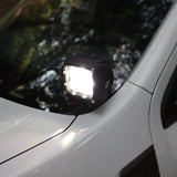 Ford Maverick Ditch Lights 2025 dual color LED ditch light mounted near windshield on white Maverick truck