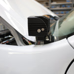 Ford Maverick Ditch Lights 2025+ installed on hood cowl bracket showing dual color LED housing detail