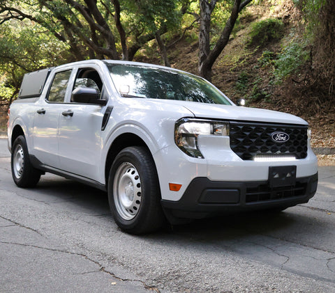 ford maverick light bar 23in installed on 2025 Ford Maverick XL truck front view on road