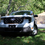 ford maverick light bar installed on 2025 Ford Maverick front grille in park setting