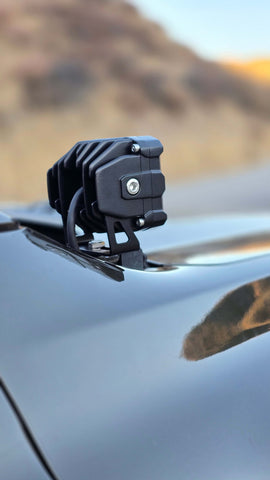 Ranger Raptor ditch lights on a truck—Dual Color white LED with amber DRL backglow, rugged on-vehicle lighting for 2024+ Ford Ranger Raptor