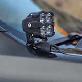 Ranger Raptor ditch lights on a Ford Ranger Raptor with dual white and amber DRL backglow