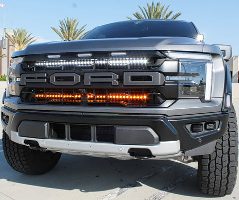 2024+ Ford Raptor grille lightbars Gen 3 Refresh Dual 40s - Slim