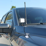2024+ Ford Raptor ditch lights Gen 3 Refresh A-Pillars on a blue pickup – 2024+ Ford Raptor ditch lights