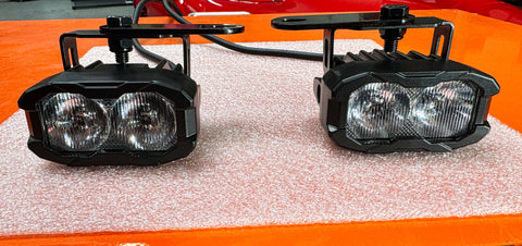 Ford Raptor Gen 3 reverse kit image showcasing 2024+ refresh compatible headlights pair for Ford Raptor Gen 3 with modular bumper