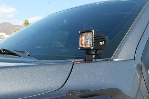 2024+ Ford Raptor ditch lights Gen 3 Refresh A-Pillars on vehicle