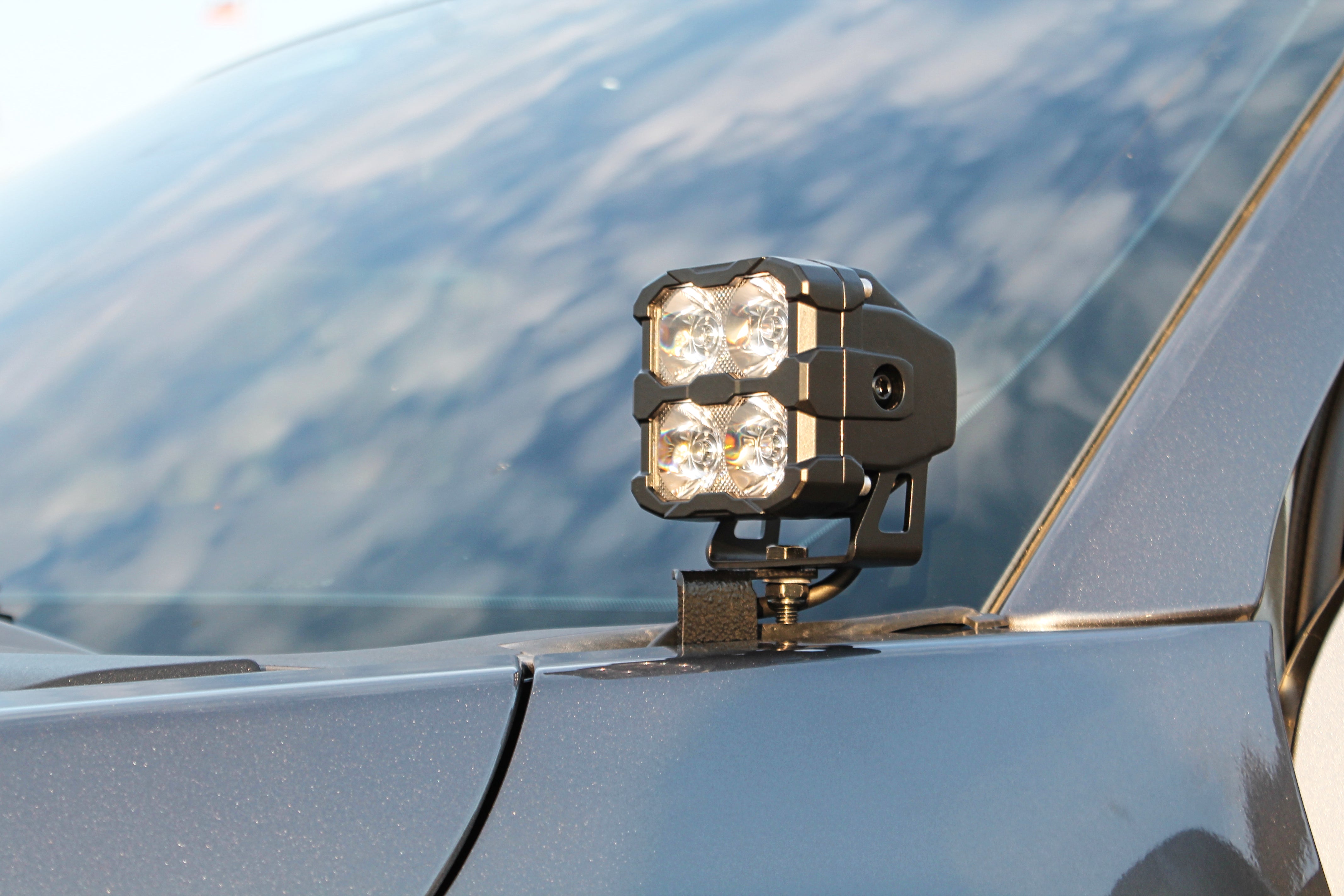 Ford F150 ditch lights PRO, adjustable LED pod light on 2024+ Ford F150 for optimal beam pattern and visibility