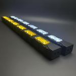 Two  off road light bars with amber and white light
