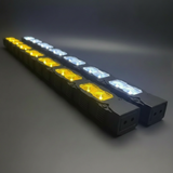 Two  off road light bars with amber and white light