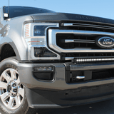 Ford Super Duty ditch lights on rugged 2020-2022 Ford Super Duty F250 F350 F450 pickup truck