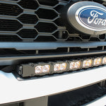 white 2023 2024 Ford F250/350/450 Superduty Single 30in curved LED Light Bar
