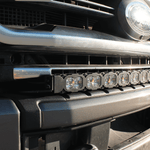 Ford Super Duty light bar on 2020-2022 F-Series truck front bumper, 40in PRO auxiliary lighting for F250/F350/F450 series