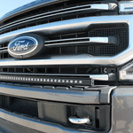 Ford Super Duty SLIM 40in curved light bar mounted under the bumper of a 2020-2022 F-Series Super Duty