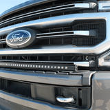Ford Super Duty SLIM 40in curved light bar mounted under the bumper of a 2020-2022 F-Series Super Duty