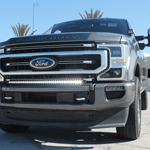Ford Super Duty light bar on 2020-2022 F250/F350/F450 Slim 40in curved light bar integrated with bumper