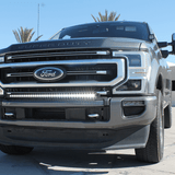 Ford Super Duty light bar on 2020-2022 F250/F350/F450 Slim 40in curved light bar integrated with bumper
