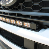white 2023 2024 Ford F250/350/450 Superduty Single 30in curved Light Bar by M&R automotive