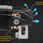 Ford Ranger reverse light pod with adjustable mounting bracket and cooling fins