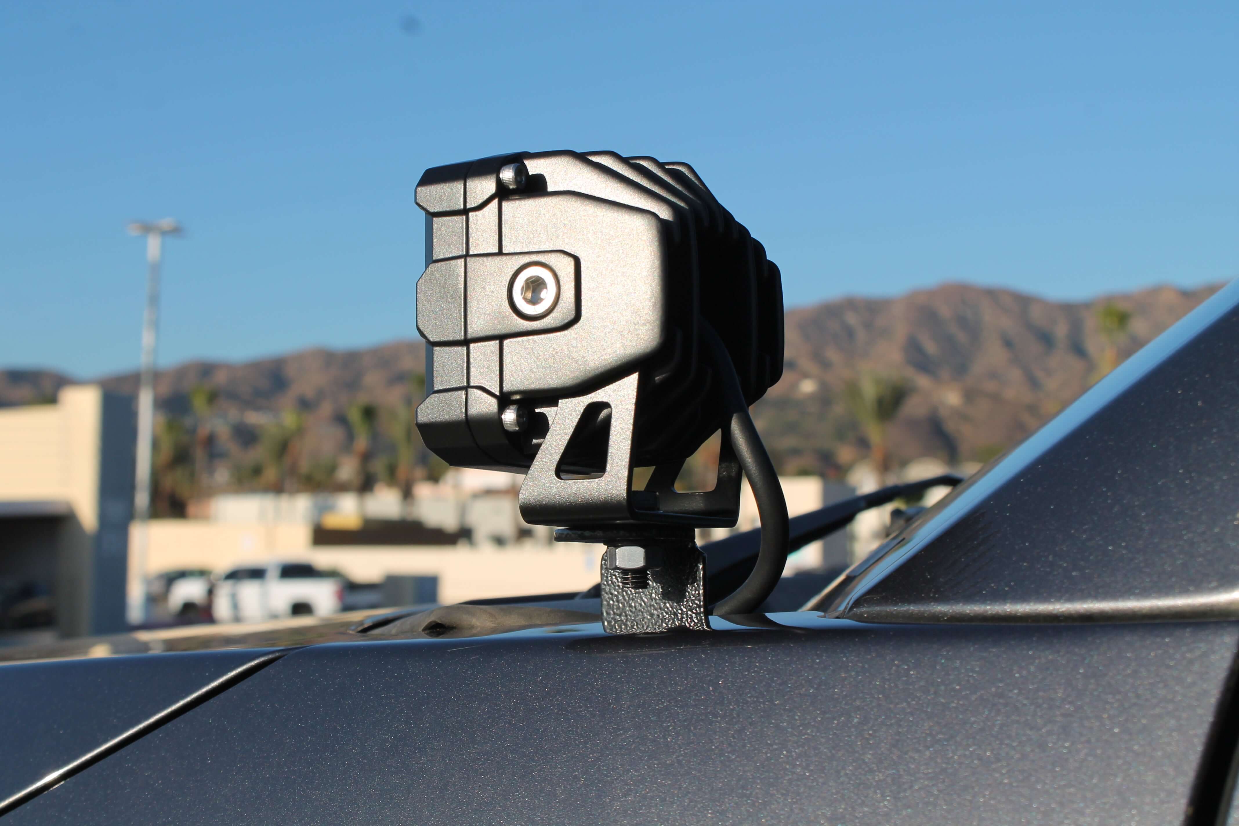 Ford Super Duty ditch lights on the roof of a 2020-2022 F-Series truck, dual LED pods