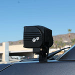 Ford Super Duty ditch lights mounted on a 2020-2022 F-series pickup to enhance visibility