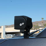 Ford Super Duty ditch lights mounted on a 2020-2022 F-series pickup to enhance visibility